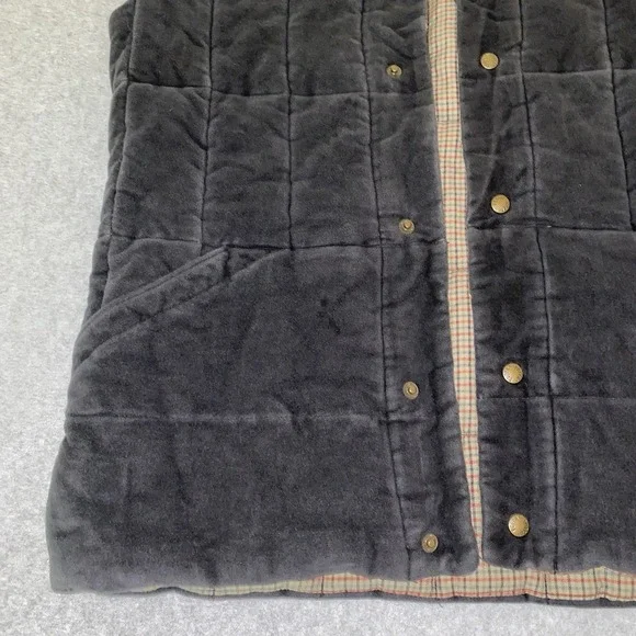 Vintage Puffa Black Quilted Puffer Vest Men's Small Outdoor Wear Plaid Lined‎ - Picture 3 of 16